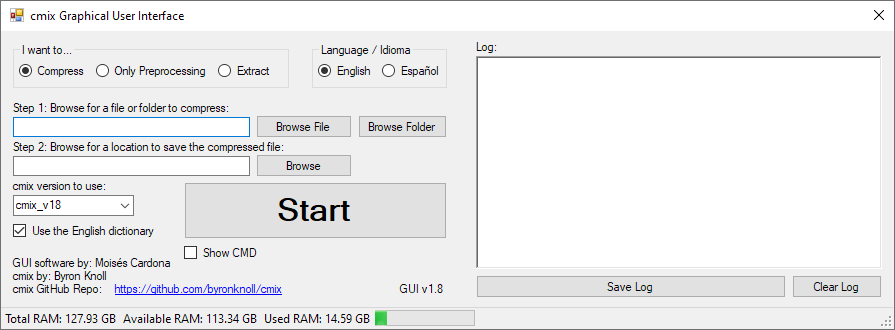 GUI English Screenshot