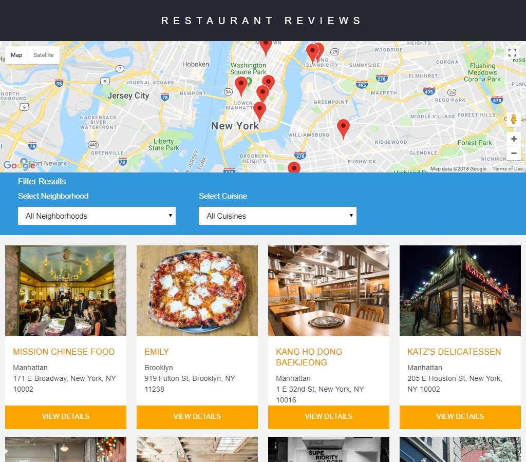 restaurant reviews