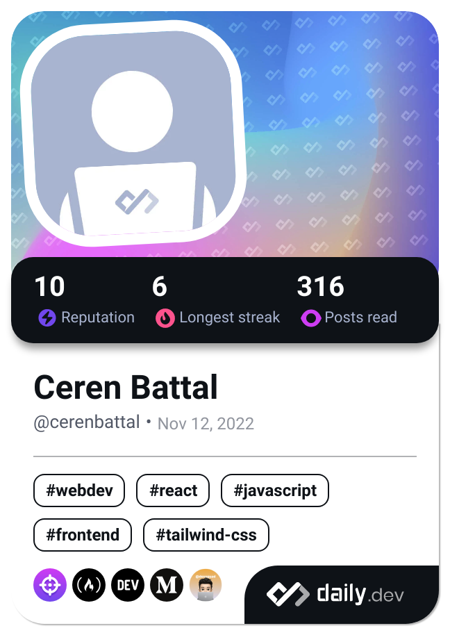 Ceren Battal's Dev Card