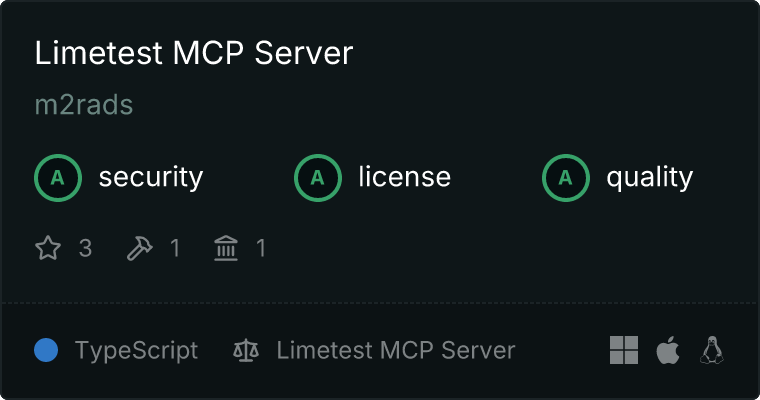 Limetest Server MCP server