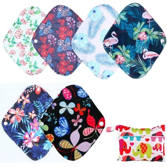 reusable-waterproof-bamboo-charcoal-menstrual-pads-sets-panty-liner-regular-flow-heavy-flow-pinjie-s-1