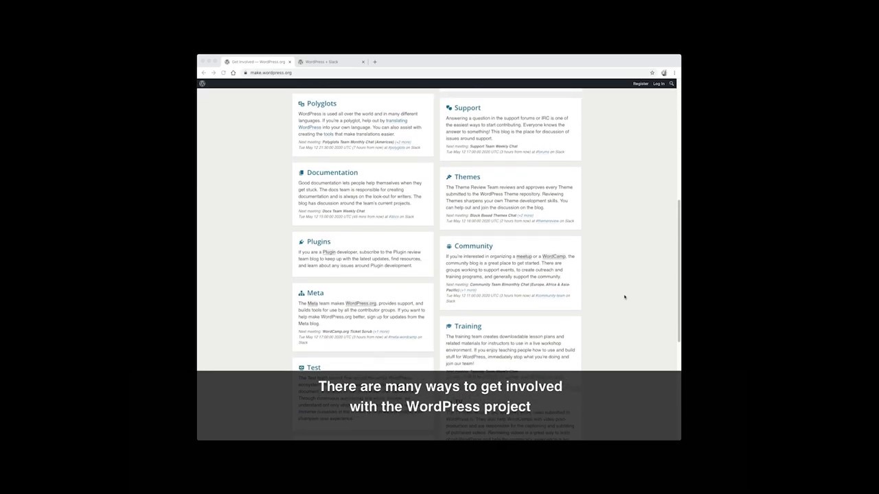 Set up WordPress.org and Slack accounts for the Make WordPress Channel - English version