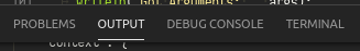 output tab to check