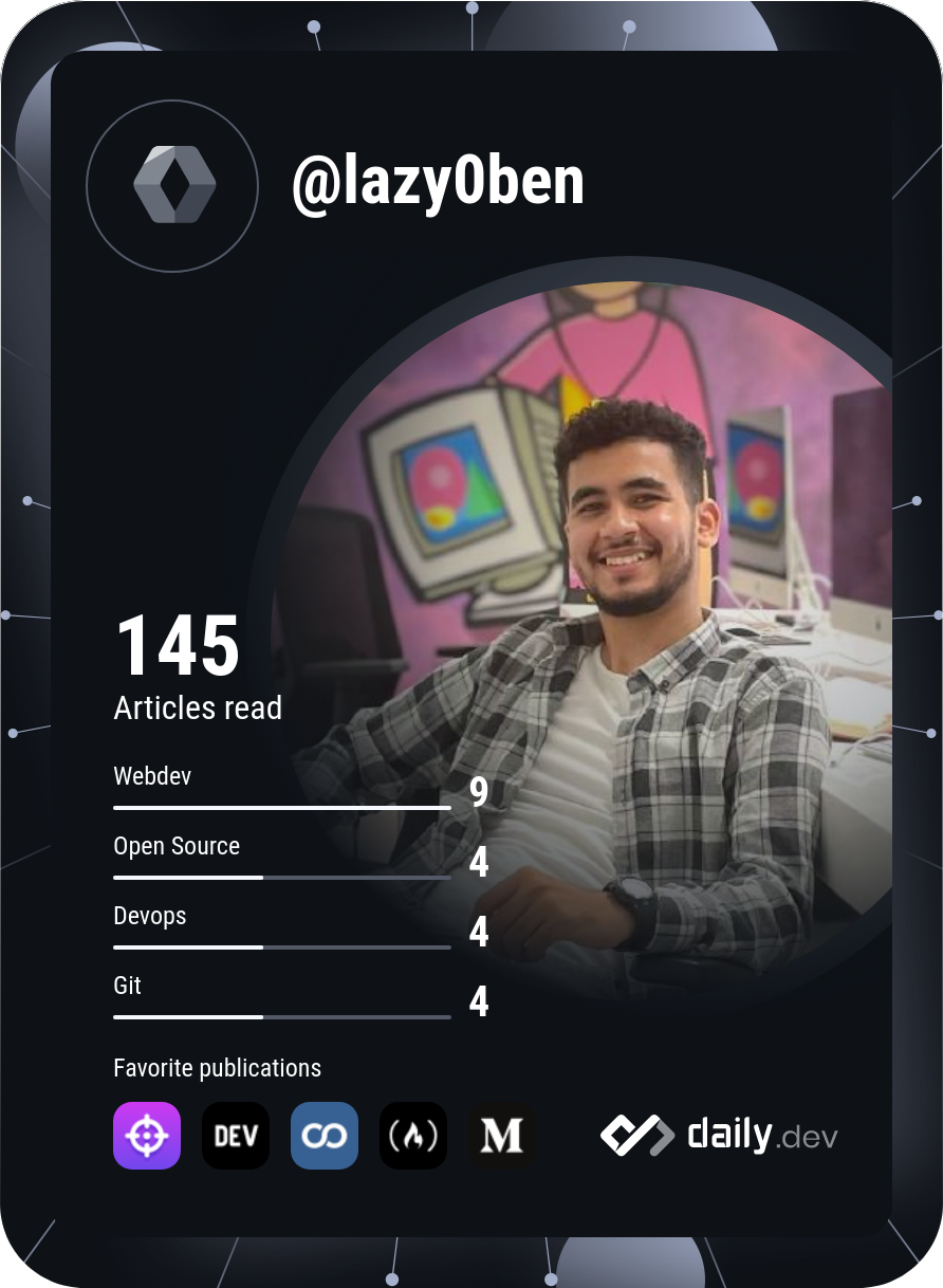 yassine benmansour's Dev Card