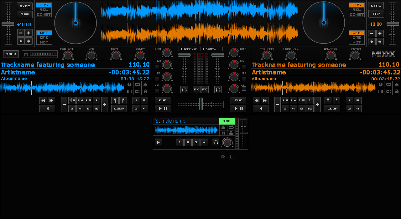 LateNight skin for Mixxx