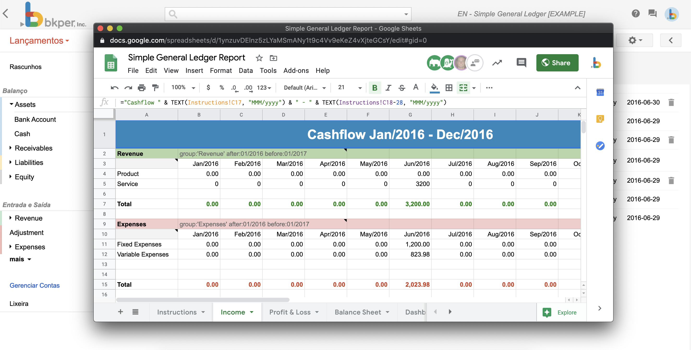 Google Sheets Report