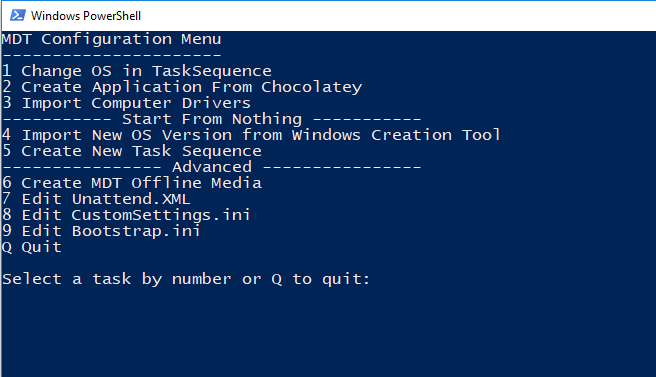 MDT-ConfigurationMenu.ps1