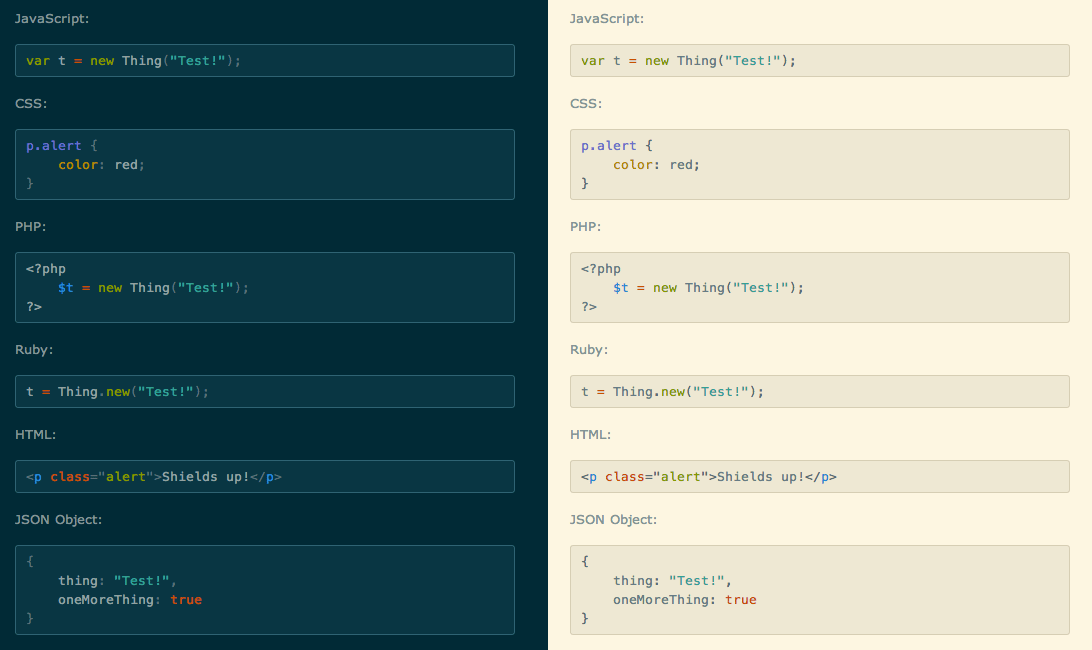 Syntax Highlighting Screenshot