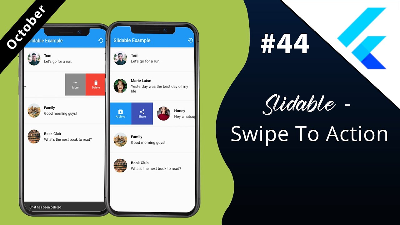 Slidable - Swipe To Action - Flutter YouTube video