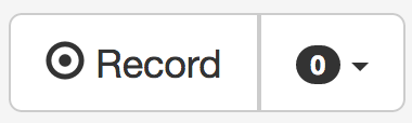 Closeup screenshot of the "Record" and "Incident media menu" buttons on the incident toolbar.