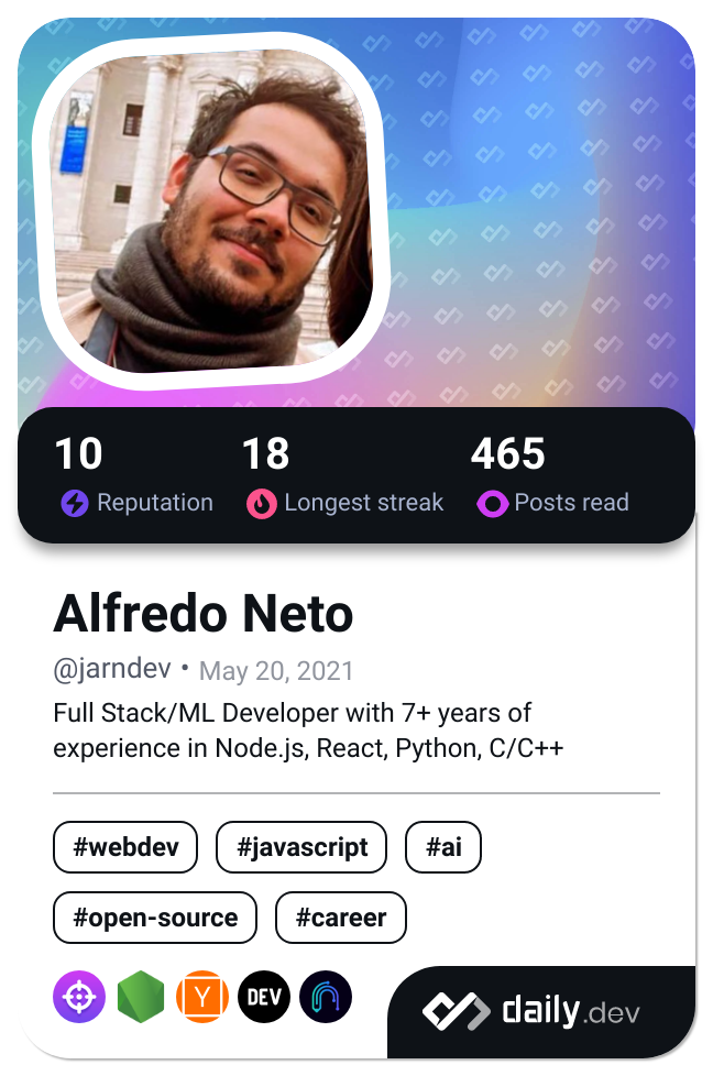 Alfredo Neto's Dev Card