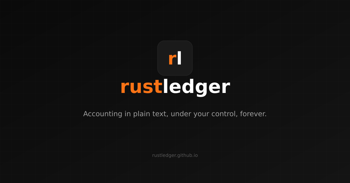 rustledger - Accounting in plain text