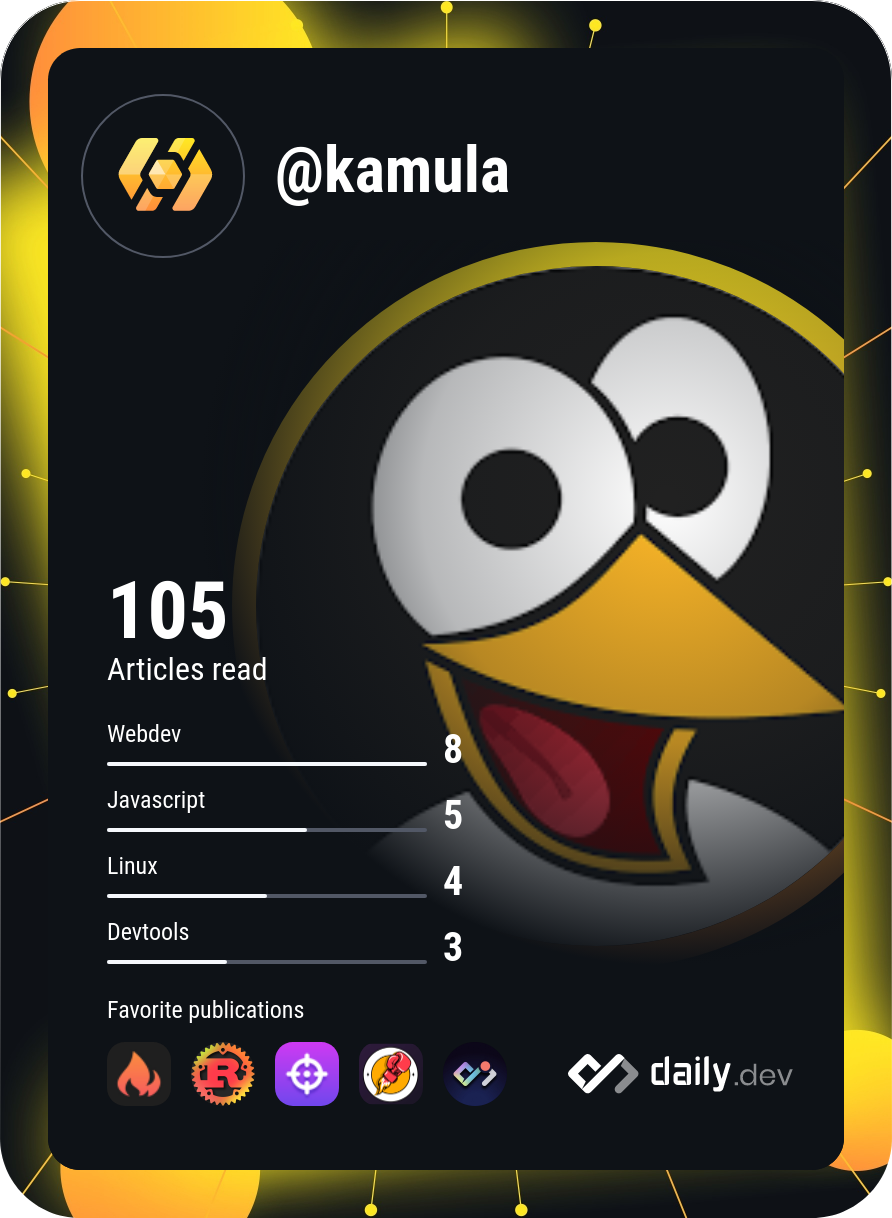 Isaac Kamula's Dev Card