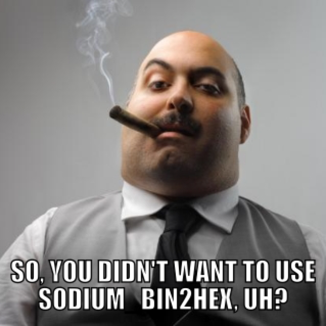 So you didnt want to use sodium_bin2hex, uh?