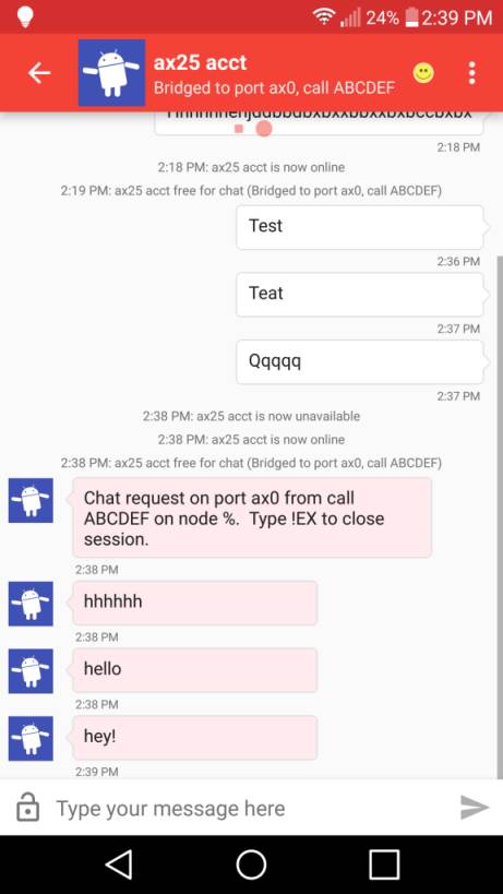 XMPP-AX25-chat