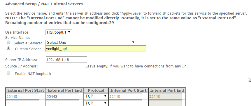 port forwarding