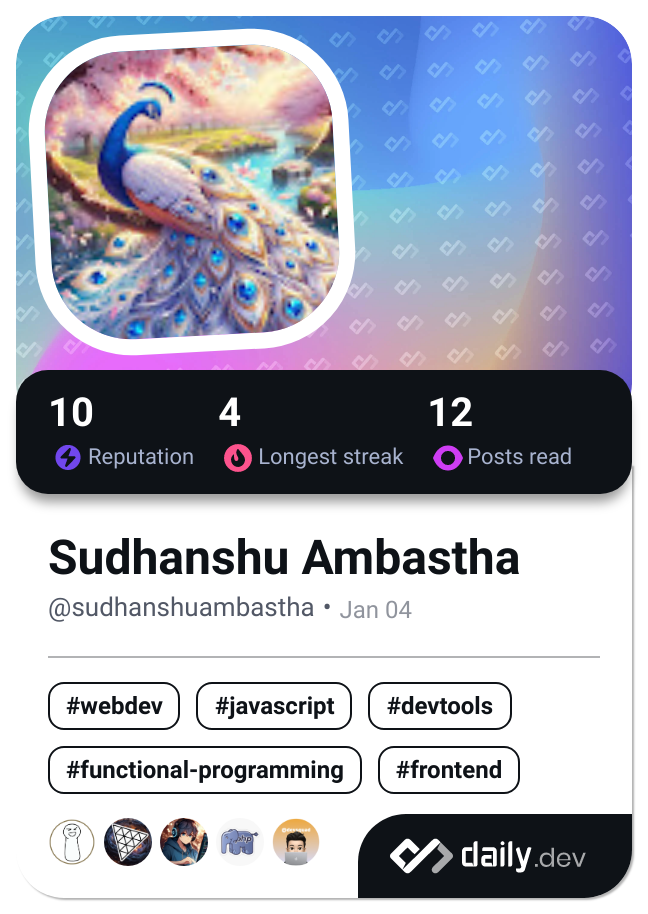 Sudhanshu Ambastha's Dev Card