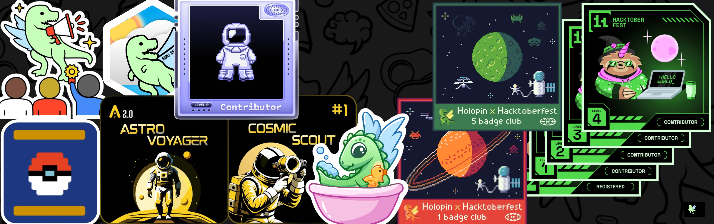 An image of @ommdevgoswami's Holopin badges, which is a link to view their full Holopin profile