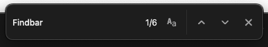 Findbar Dark Theme