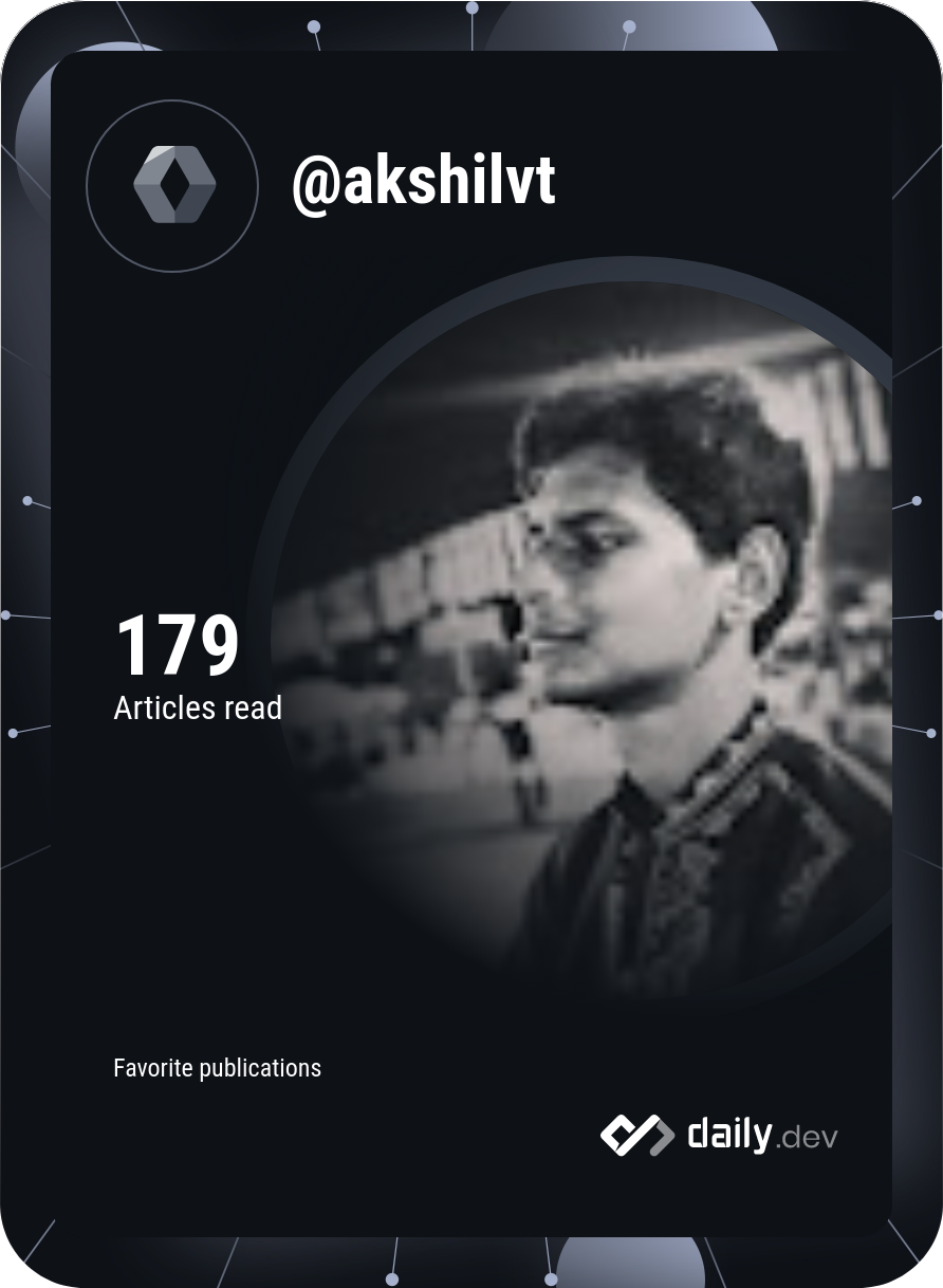 akshil thumar's Dev Card