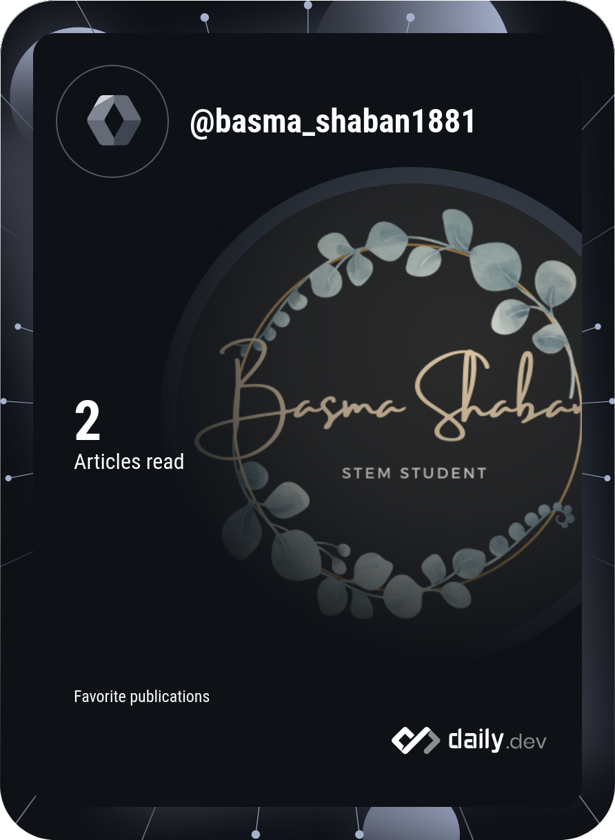 Basma Shaban's Dev Card