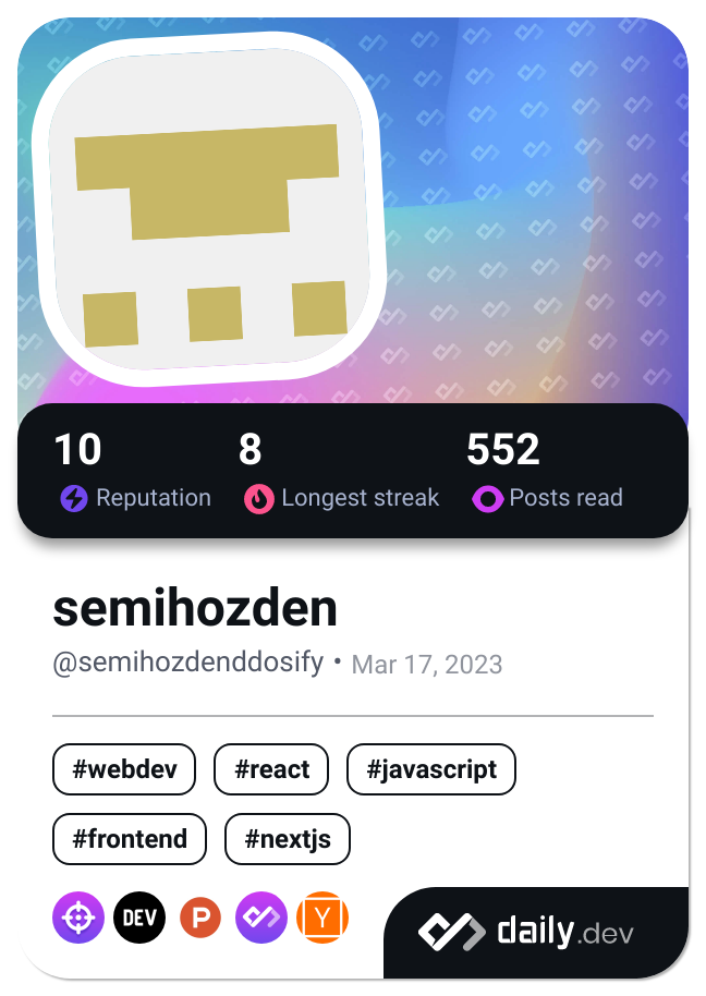 semihozden's Dev Card