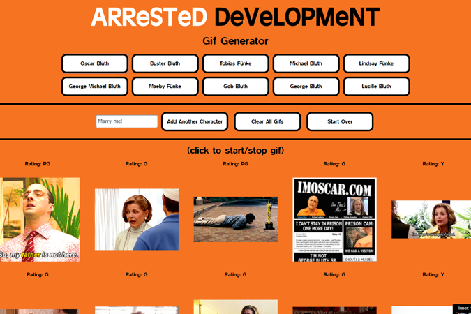 Arrested Development Gif Generator