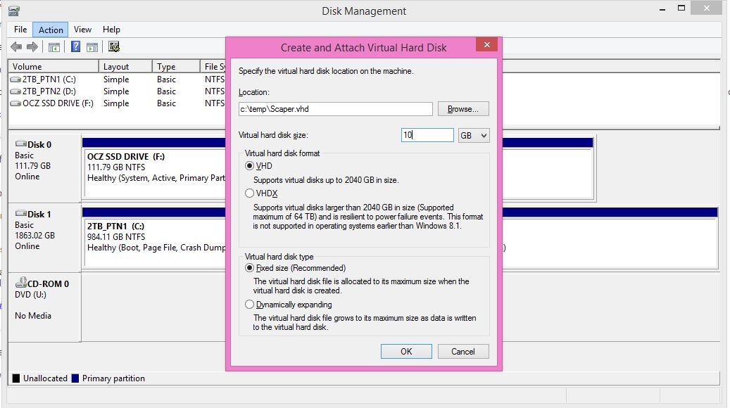 disk manager view