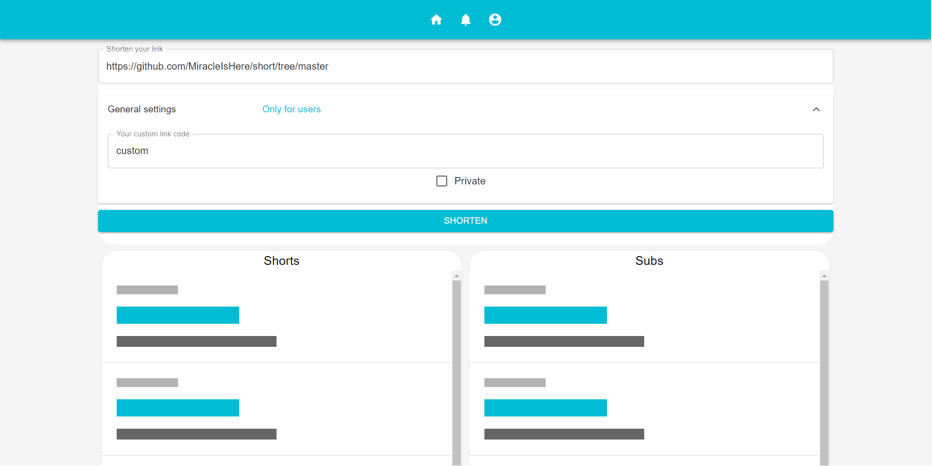 GitHub - MiracleIsHere/short: A full-stack web application that allows ...