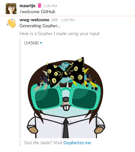 /welcome in slack