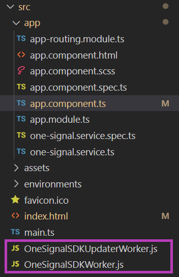 OneSignal SDK files