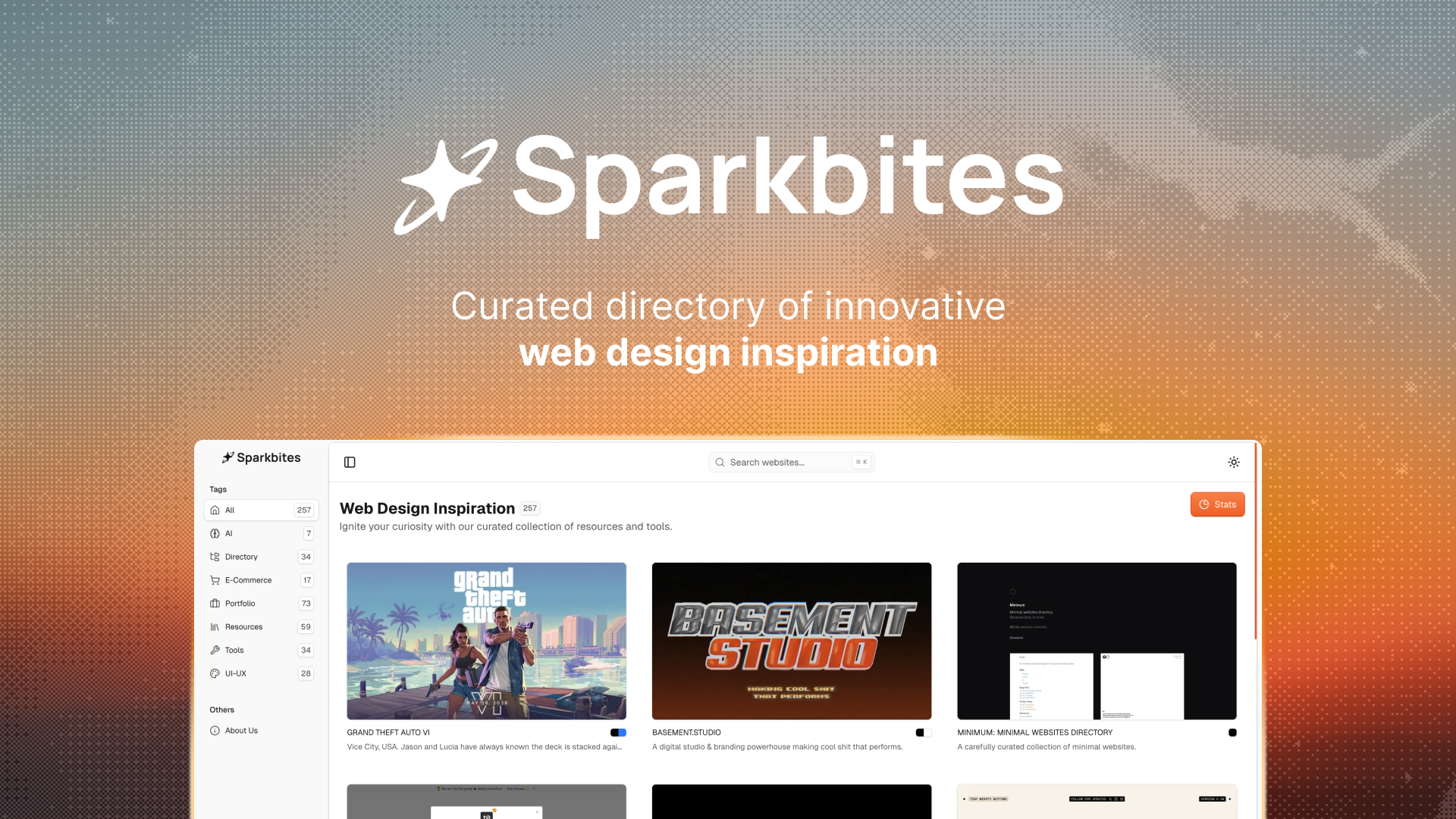 Sparkbites — Web Design Inspiration Directory