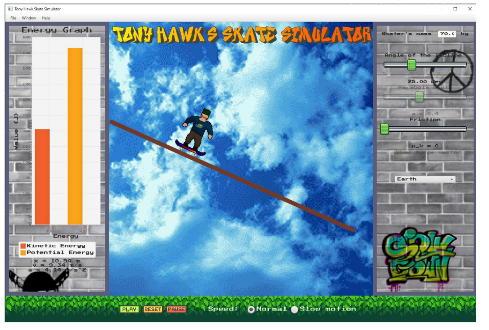 Image: GUI of TonyHawkSkateSimulator