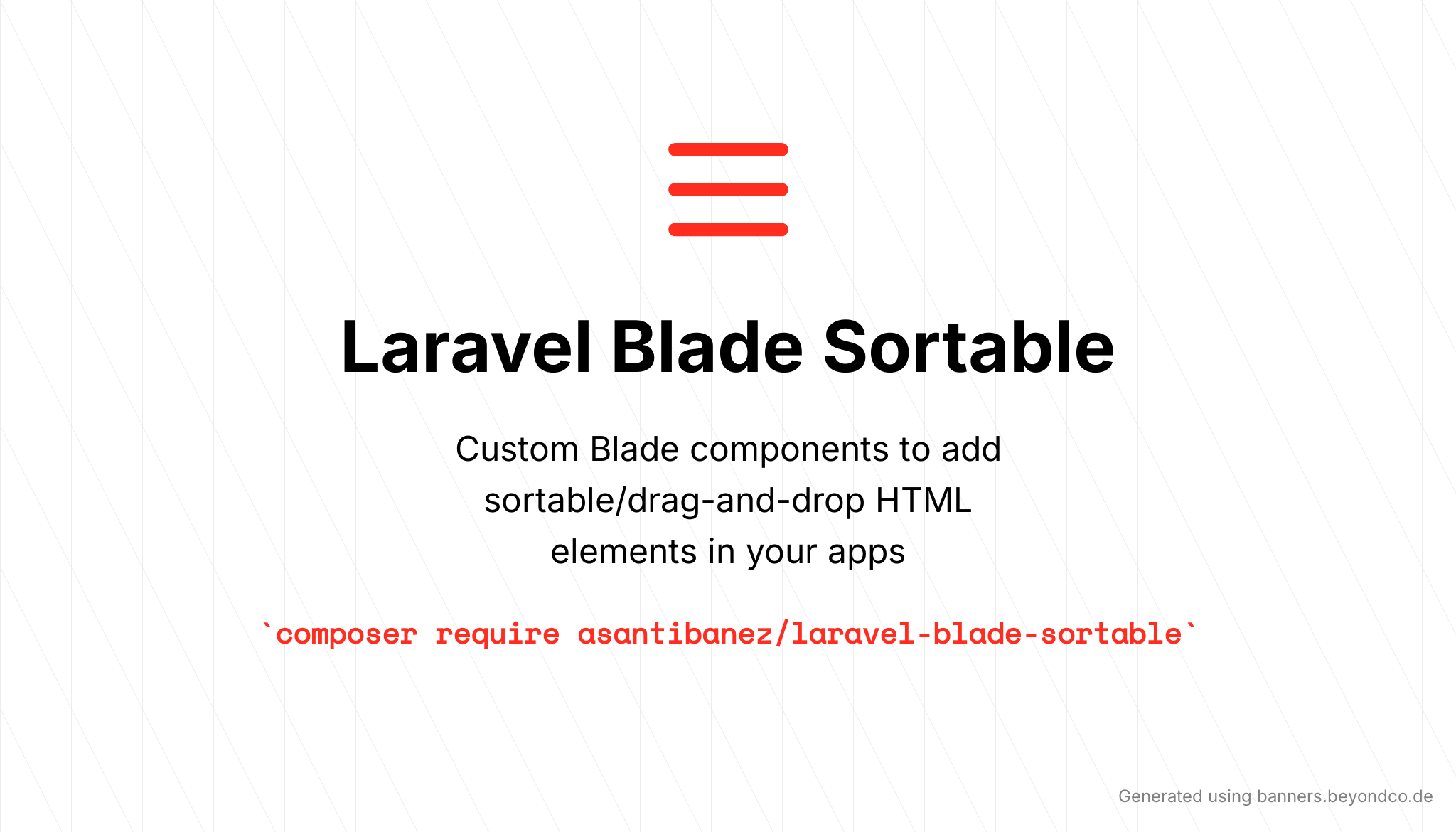 Laravel Blade Sortable