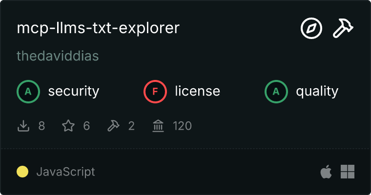 LLMS.txt Explorer MCP server