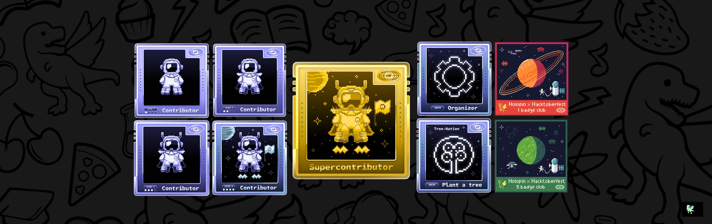 An image of @viserion7's Holopin badges, which is a link to view their full Holopin profile