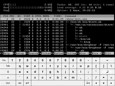 kterm landscape mode