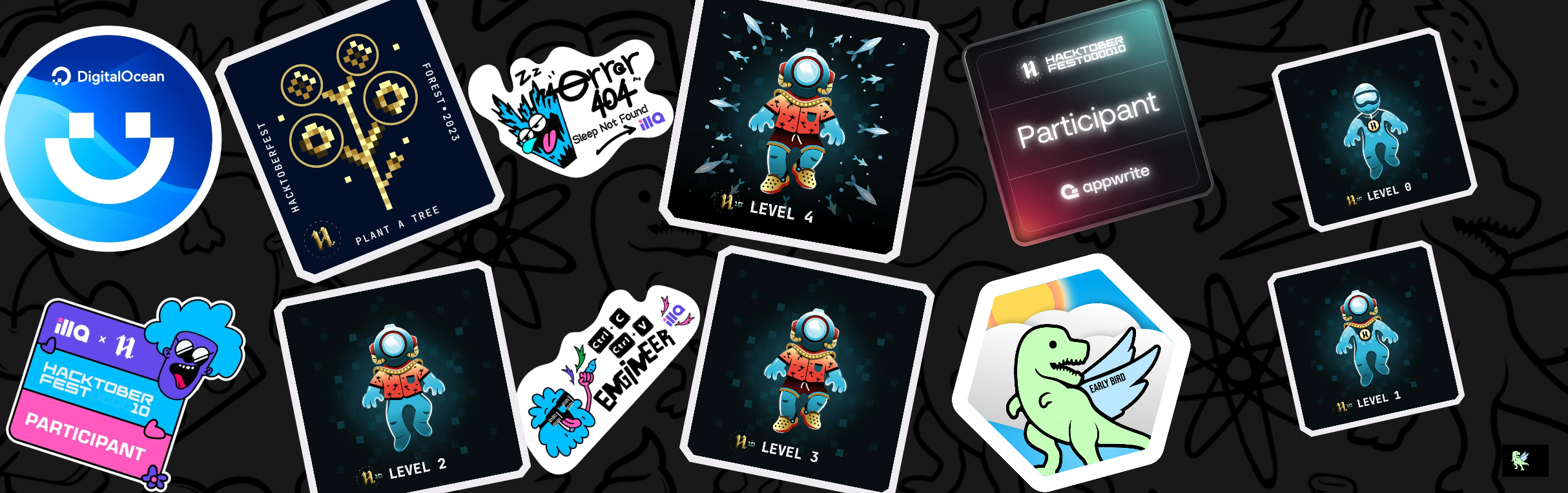 An image of @kaushal1717's Holopin badges, which is a link to view their full Holopin profile