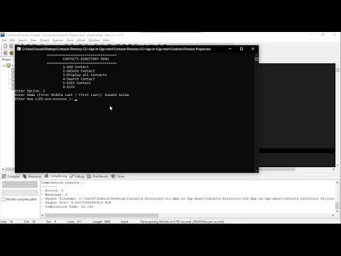 Contacts Directory Application in C++