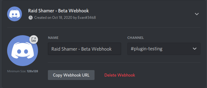 Discord webhook setup