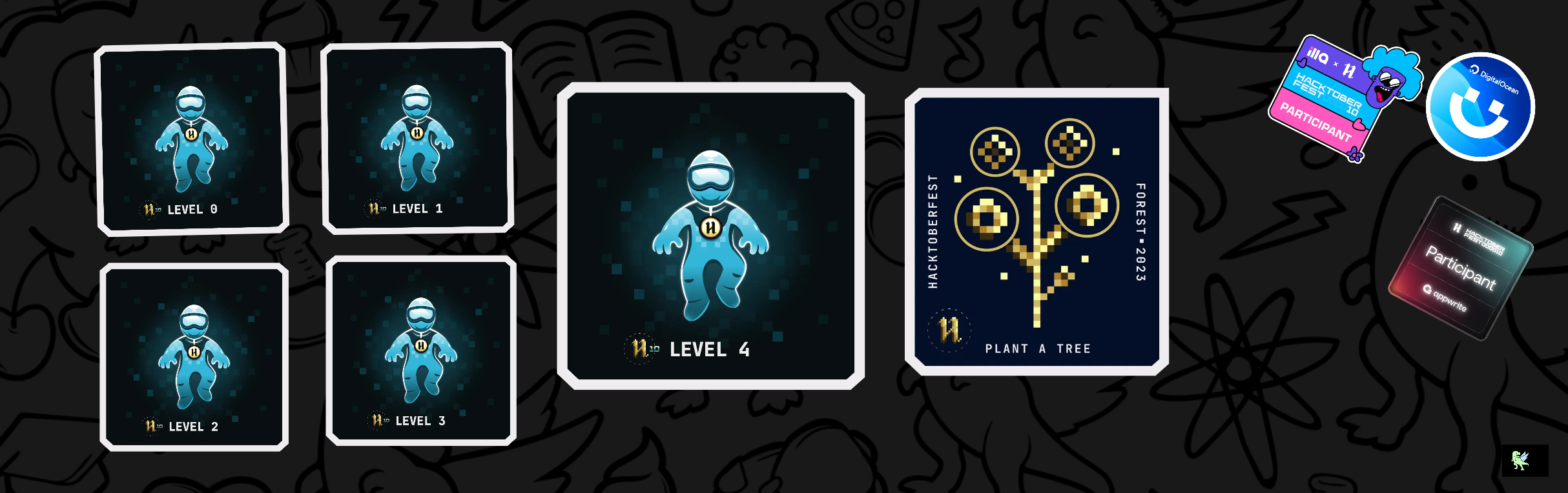 An image of @dimassaputrame's Holopin badges, which is a link to view their full Holopin profile