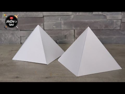 Origami instruction - paper pyramid