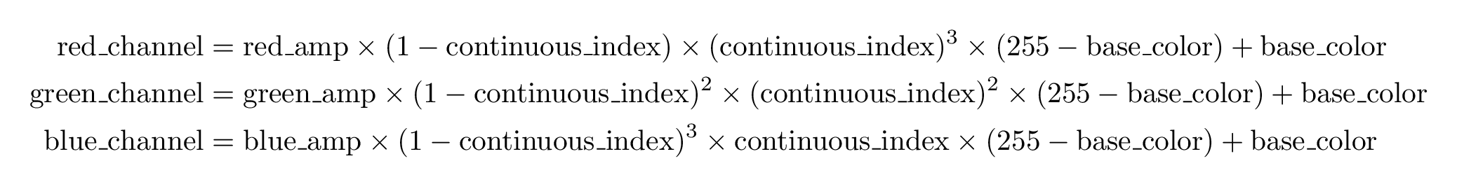 Continuous Coloring Bernstein Formula