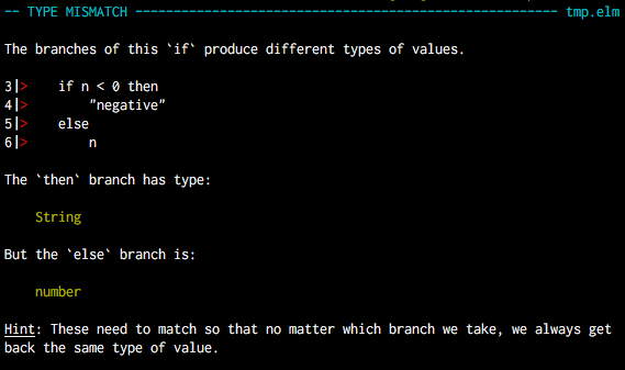 Elm errors