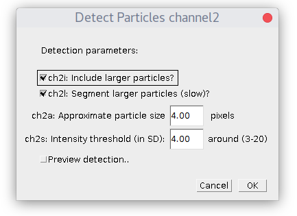 detect during colocalize