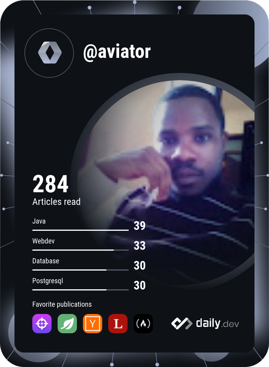 Aviator K's Dev Card