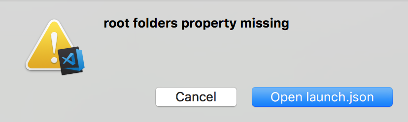 "root folders property missing"