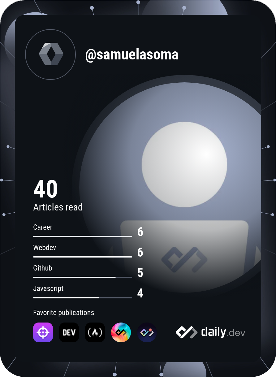 Samuel Asoma's Dev Card