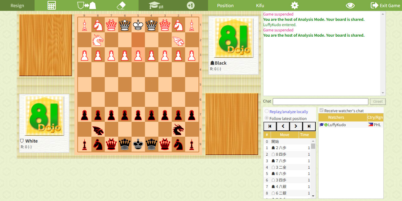 JI Chess-Themed Shogi (Westernized Internationalized Shogi or Japanese Chess) Promoted Pieces Screenshot on 81Dojo Jemierry J.I. Maglinte Jumawan LuffyKudo