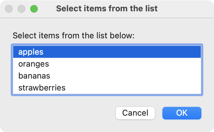 List dialog · ncruces/zenity Wiki · GitHub